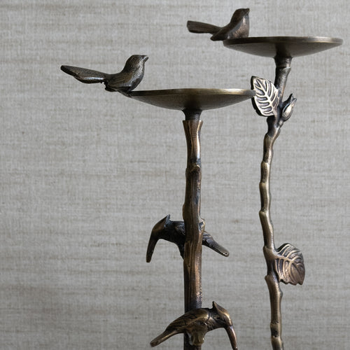 Kandelaar Bird antiek brons Small