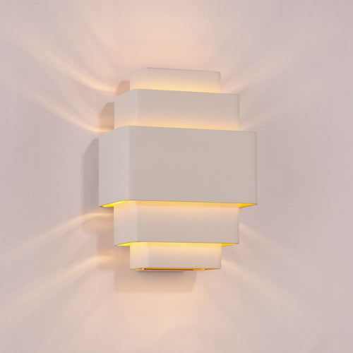 Wandlamp Layers Wit/Goud