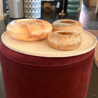 Alabaster Tealight Holder - Frisbee