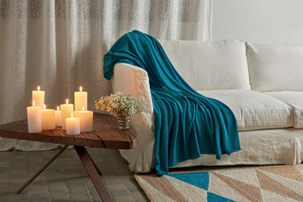Plaid Indianna Turquoise - Elitis