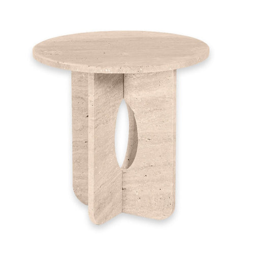 Bijzettafel Eye Travertine