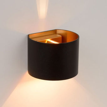 Wandlamp Xio rond Zwart