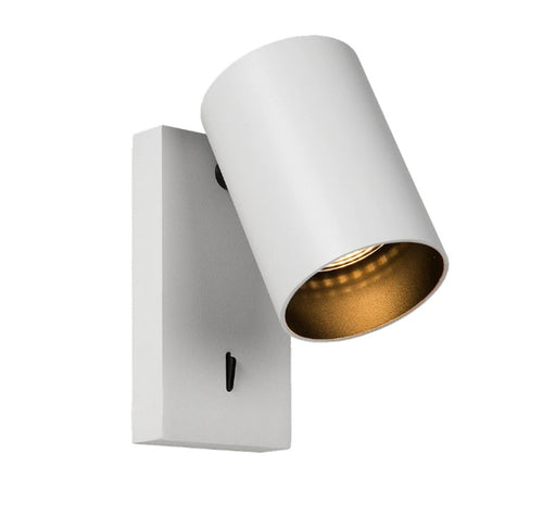 Wandlamp Nuo Wit met zwart