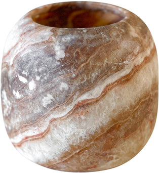 Waxinelichthouder Alabaster - Brown - Small