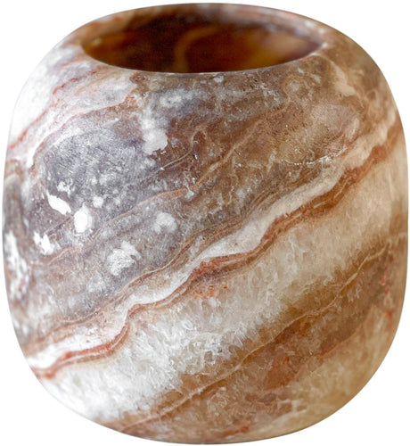 Waxinelichthouder Alabaster - Brown - Large