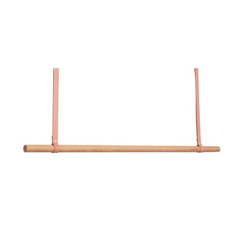 Kapstok met leren banden